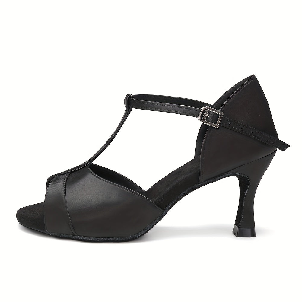 Women's Non-slip Latin Dance Sandals Medium Heel Lightweight Shoes