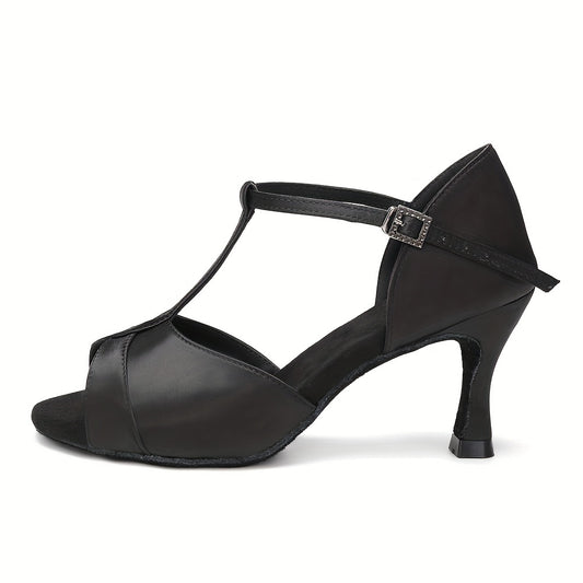 Women's Non-slip Latin Dance Sandals Medium Heel Lightweight Shoes