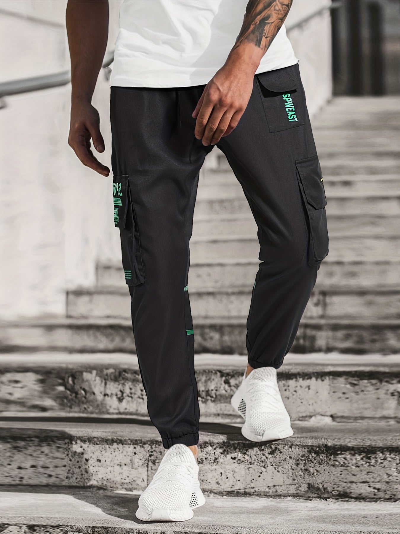 Big Pocket Joggers Men's Casual Loose Fit Drawstring Pants