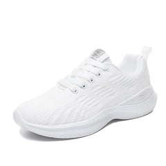Women's Breathable Knitted Low Top Sneakers Lightweight Soft Sole Running Shoes