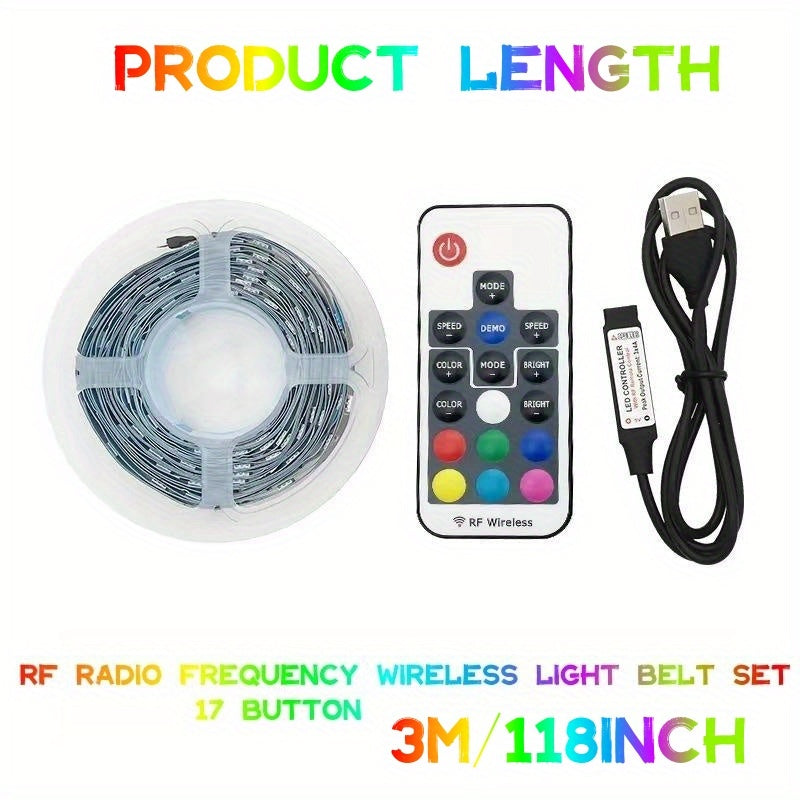 USB DIY LED TV Backlight Strip Lights RGB 5050 Flexible Light Strips