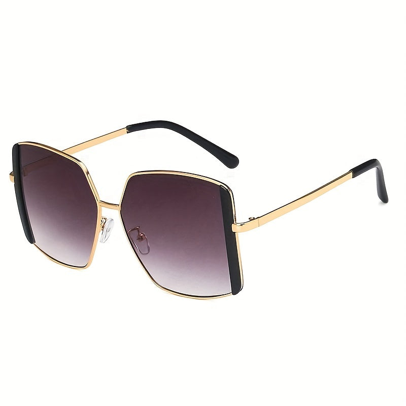 Vintage Oversized Square Sunglasses Gradient Lens UV400