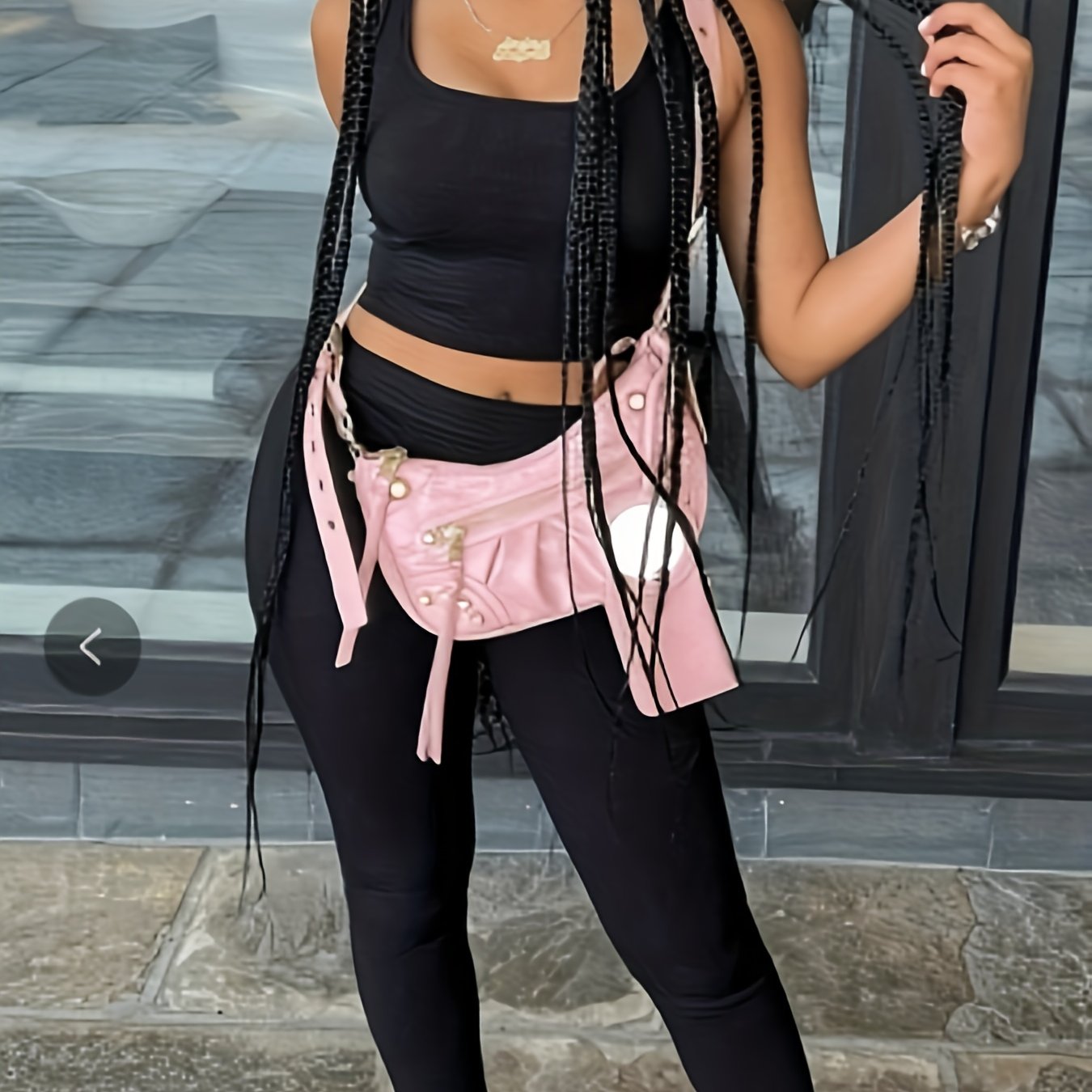 Casual Two-Piece Set Sleeveless Tank Top & High Waist Pants Set