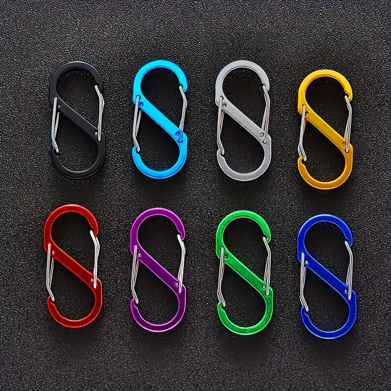 4pcs S-shaped Climbing Buckle Aluminum Alloy Backpack Lock Buckle