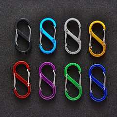 4pcs S-shaped Climbing Buckle Aluminum Alloy Backpack Lock Buckle