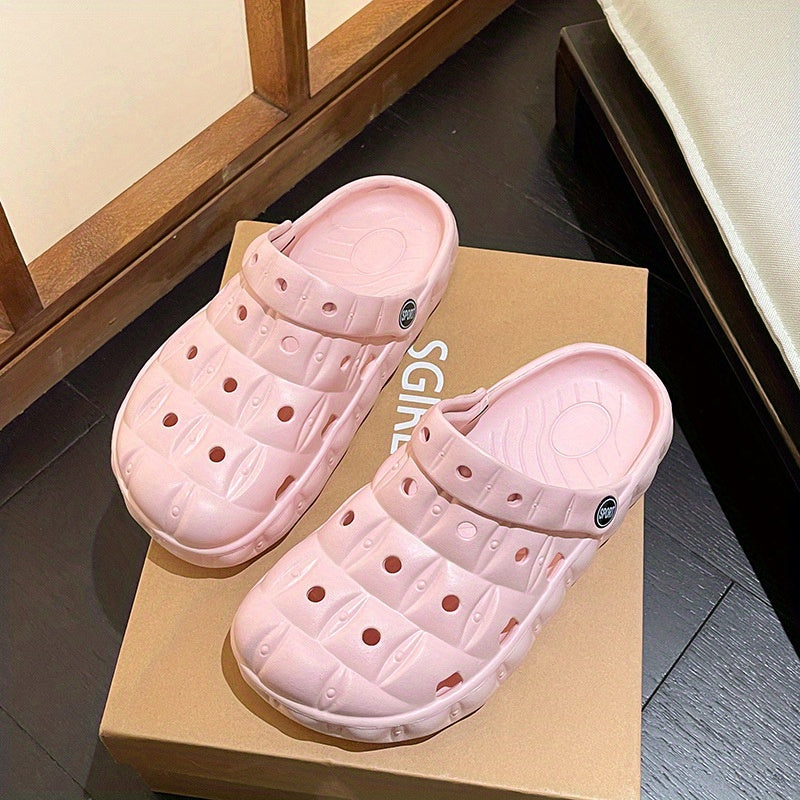 Women's Solid Clogs Casual Hollow Out Lightweight Garden Shoes
