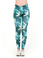 Camo Print High Waist Slim Leggings