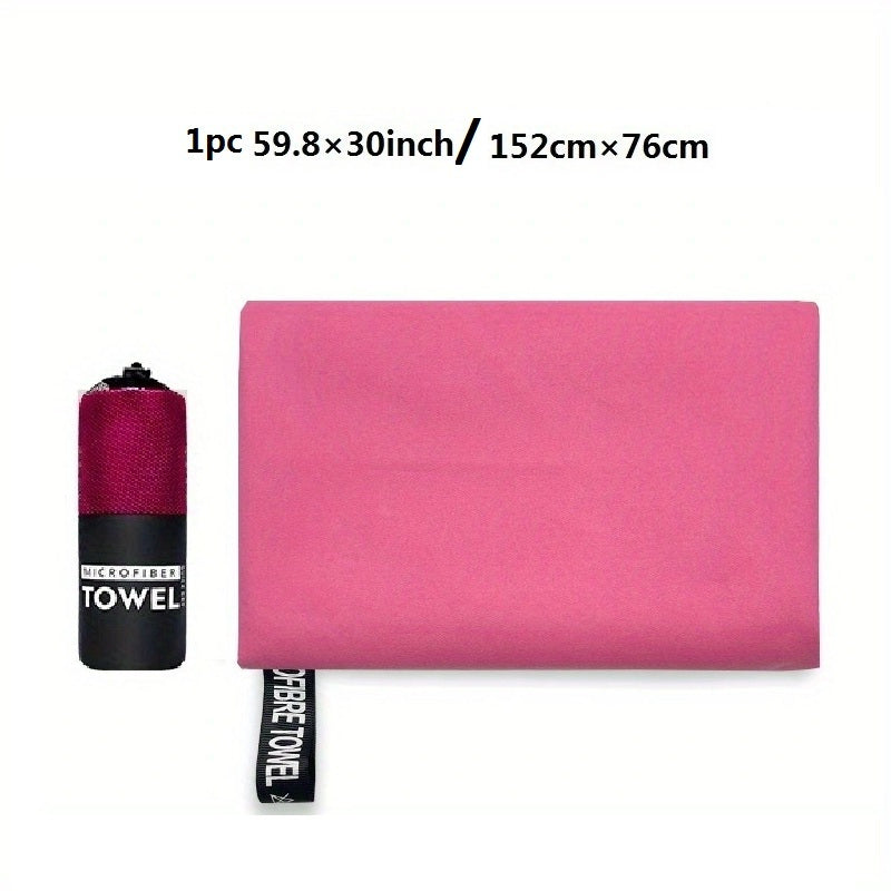 Quick Drying Microfiber Towel for Sports Gym Yoga Beach - Portable Water Absorbe