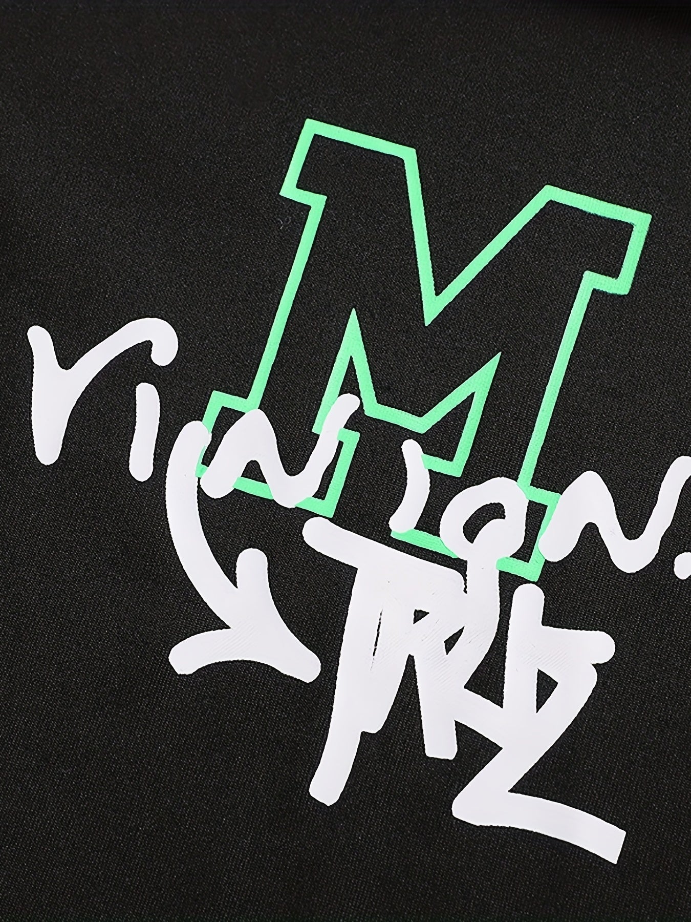 Graffiti Letter Print Boys Sweatpants Quick Drying Jogger Sports Pants