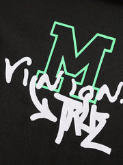 Graffiti Letter Print Boys Sweatpants Quick Drying Jogger Sports Pants