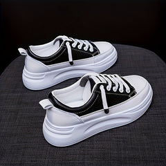 Women's Lace-Up Minimalist Platform Sneakers