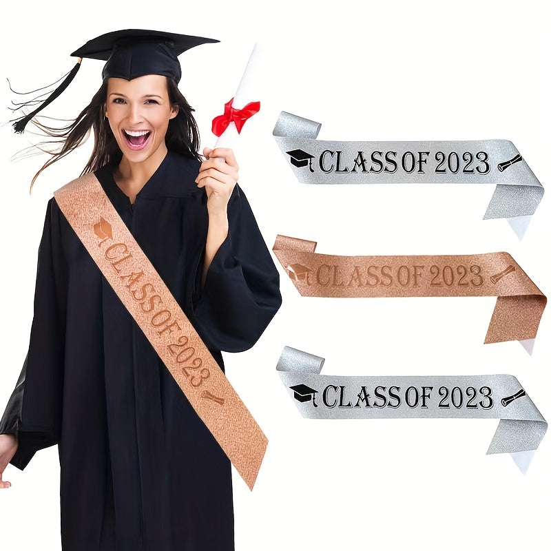 Striped Stoles Graduation Shoulder Belt Class Of Ribbon