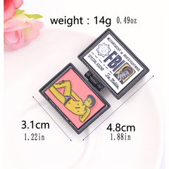 Work Permit Brooch for Girls - Foldable Comedy Pin
