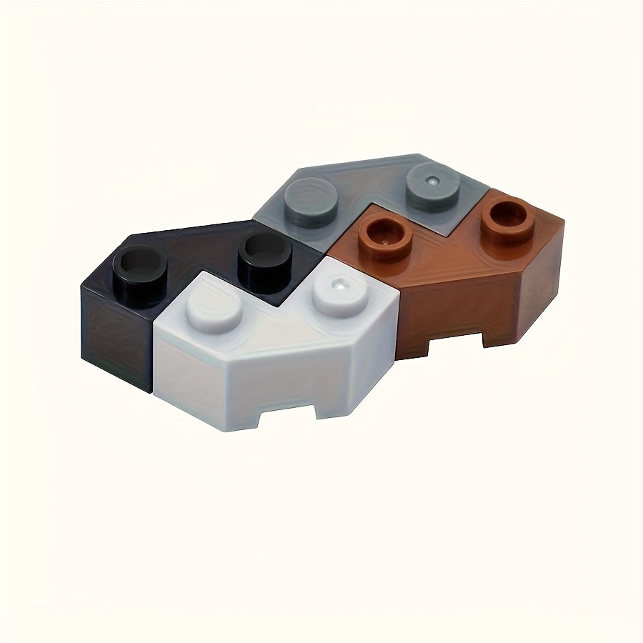 32pcs Wedge Shaped Building Blocks 2x2 Mixed Colors DIY Puzzle Toys