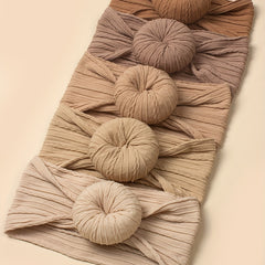 5pcs Jacquard Donut Wide Headband for Infant Toddler