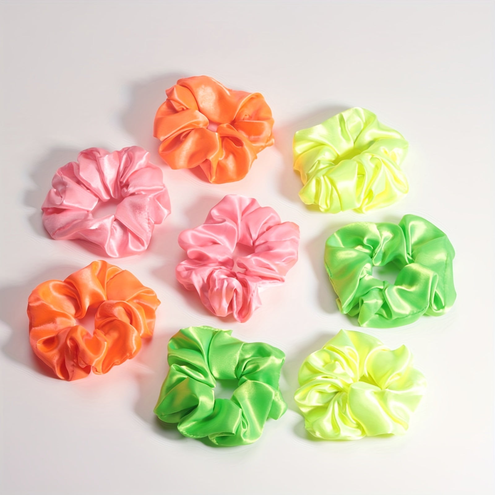 8pcs Colorful Scrunchies Hair Tie Elastic Hair Rope Ponytail Holder