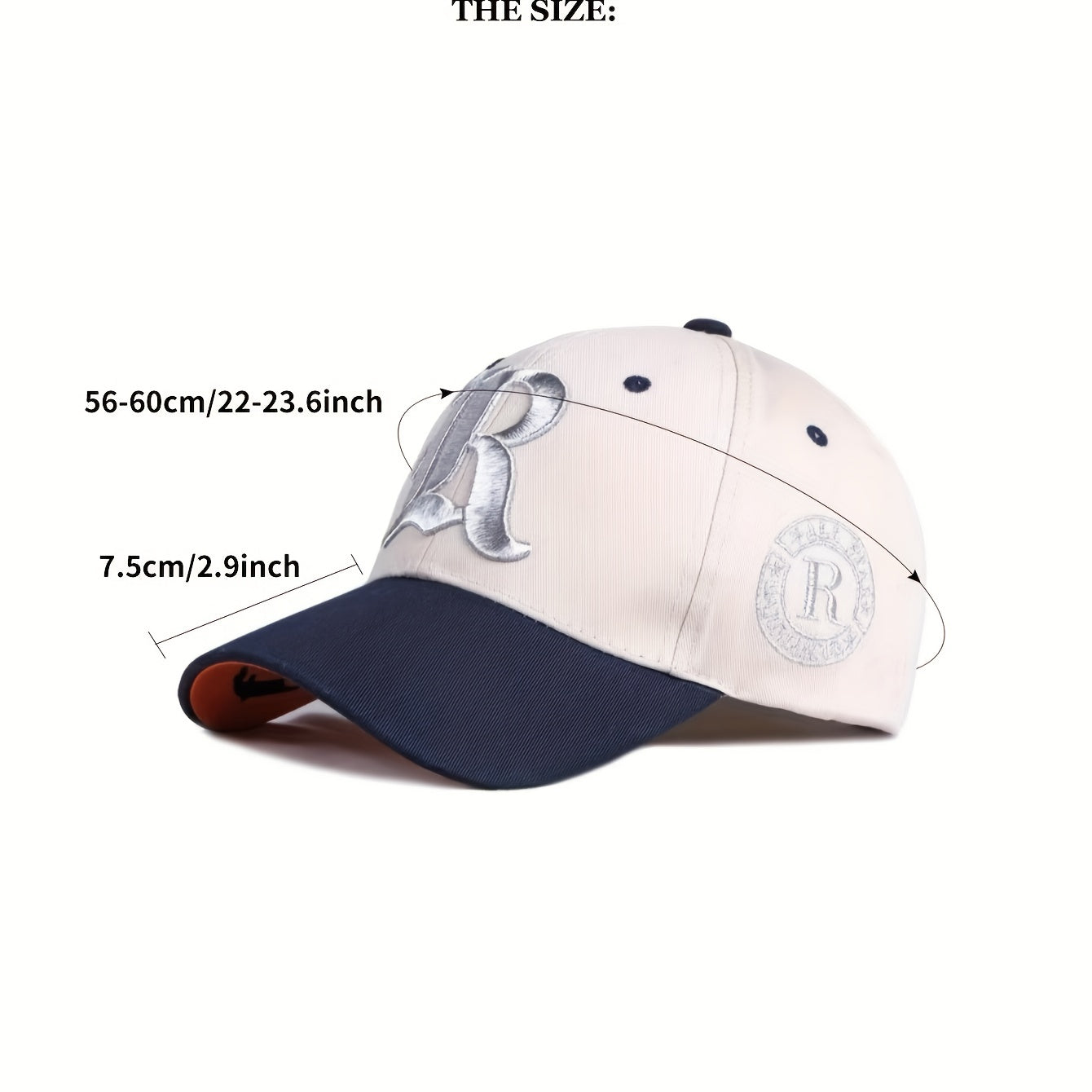Embroidery Hip Hop Baseball Cap Unisex Block Sun Hats Casual Lightweight