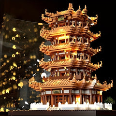 2650pcs Yellow Crane Tower Building Blocks Set ABS Construction Toy