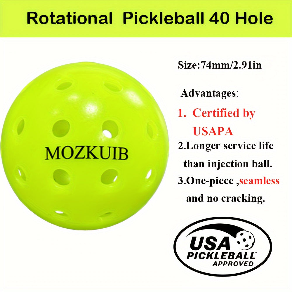 High Bounce Durable 40 Hole Outdoor Pickleball Set