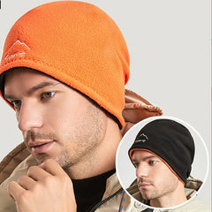 Men's Polar Fleece Ski Hat Double-sided Windproof Warm Hat