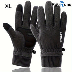 Double-sided Velvet Warm Gloves Winter Touch Screen Anti-slip