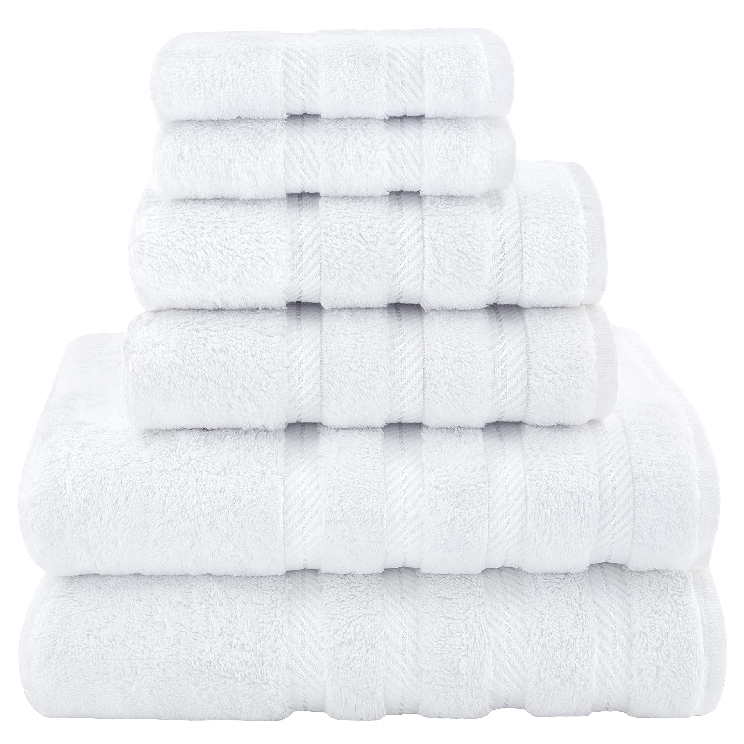 6pc Pure Cotton Towel Set for Bathroom