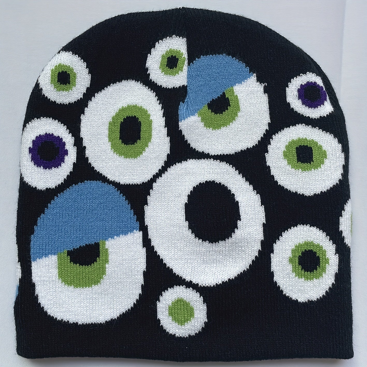 Fashionable Windproof Knit Beanie Hat Pirate Cartoon Embroidery