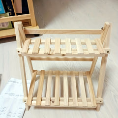 Wooden Desktop Storage Rack Student Indoor Desk Flower Rack