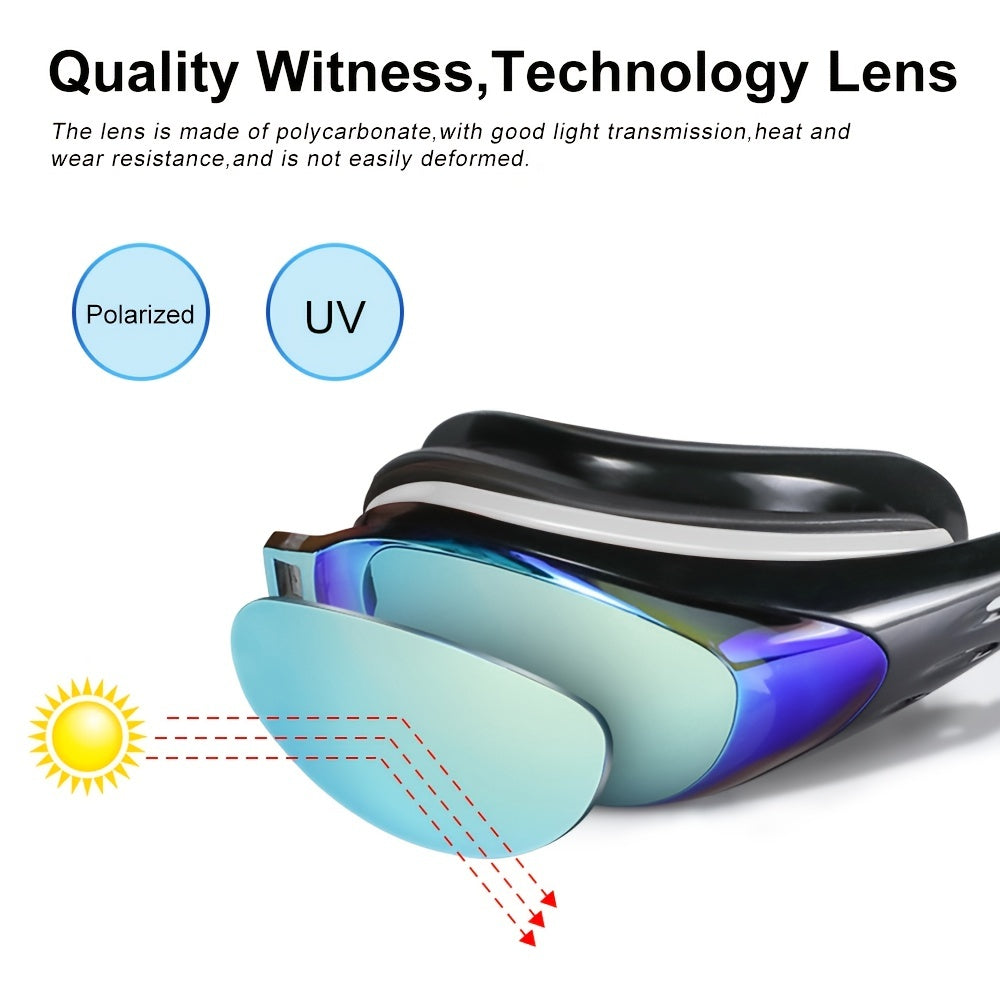 1pc Unisex Swimming Goggles Assorted Colors UV Protection