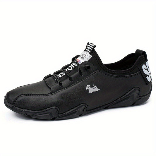 Men's Slip on Shoes With Shoelaces Comfy Non slip Walking Shoes