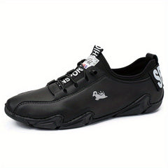 Men's Slip on Shoes With Shoelaces Comfy Non slip Walking Shoes