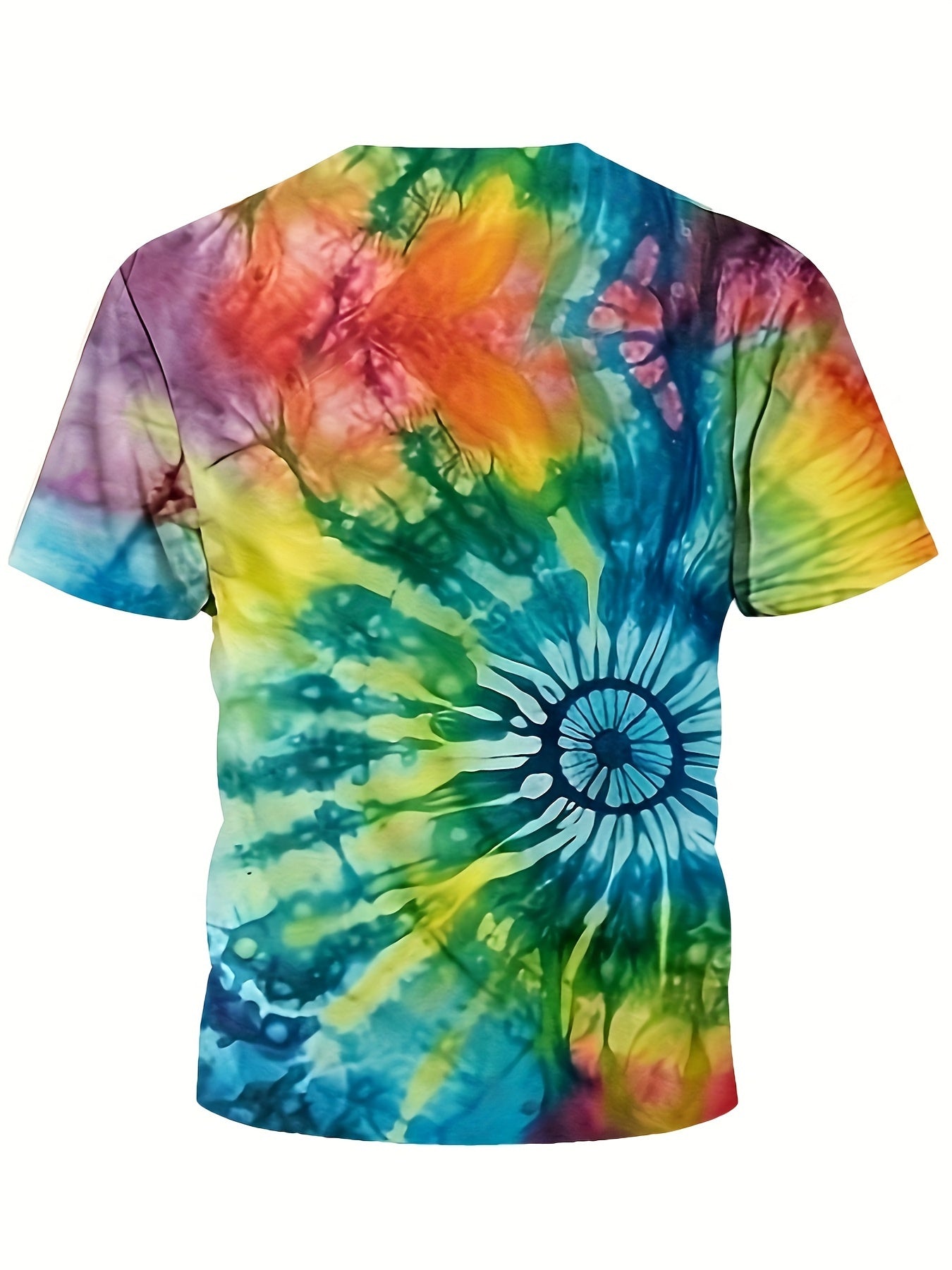 Colorful Rainbow Tie Dye Short Sleeve T-Shirt for Kids