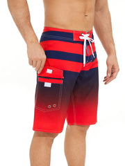 Pattern Print Men's Swim Trunks Quick Dry Beach Shorts
