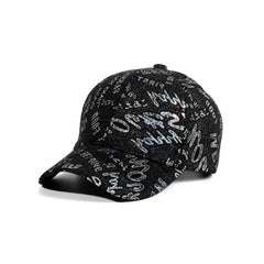 Letter Graffiti Print Baseball Cap Lightweight Adjustable Hip Hop Dad Hat