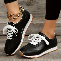 Women's Platform Sneakers Lace Up Outdoor Shoes Lightweight Trainers