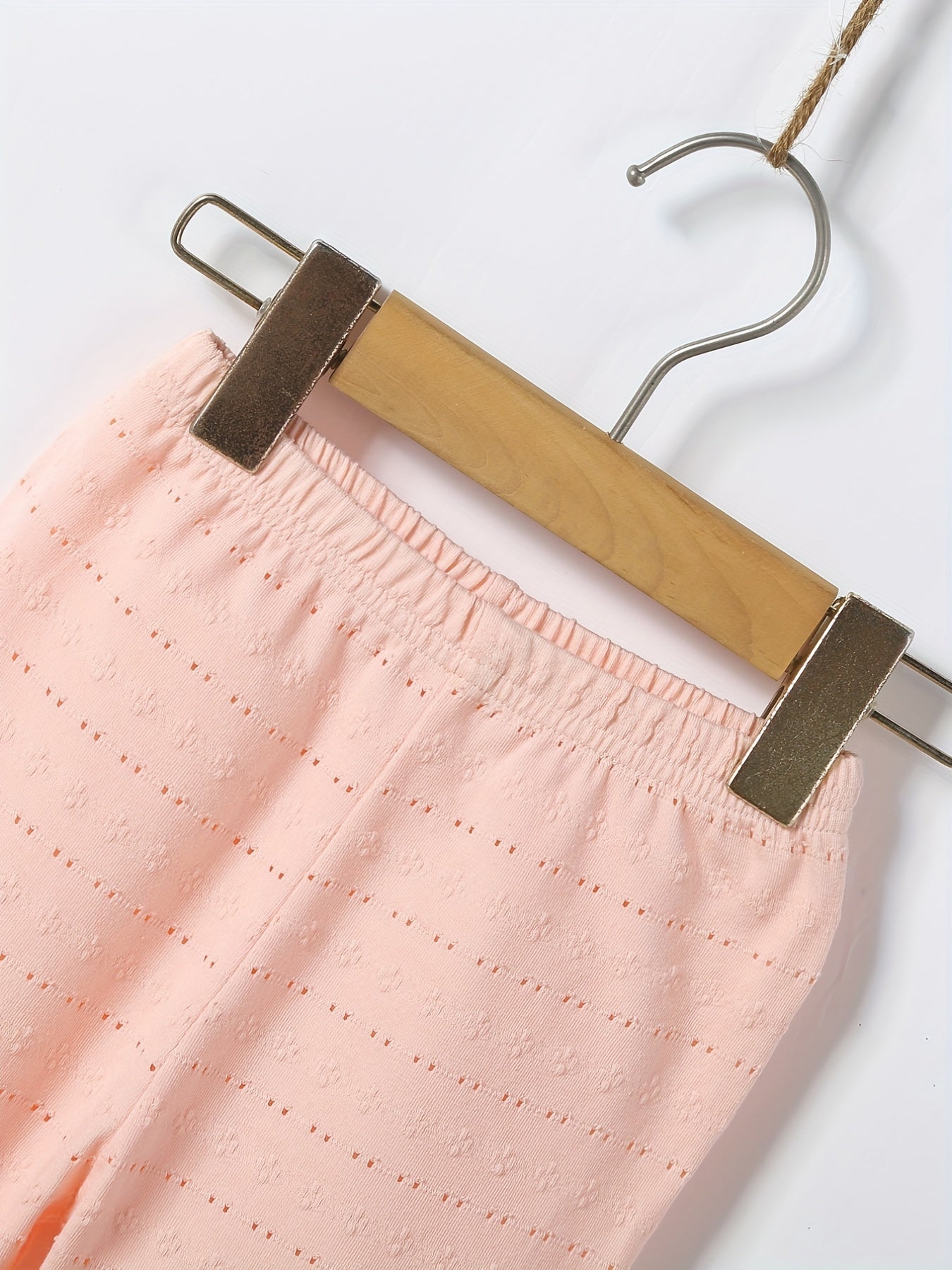 Toddler Girls' Eyelet Knit Jogger Pants for Spring Summer Fall