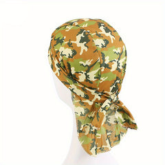 Men's Camo Print Durag Sports Bandana for Cycling