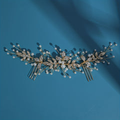 Leaf Shape Hairpin Faux Pearl Jewelry Bridal Wedding Hair Accessories