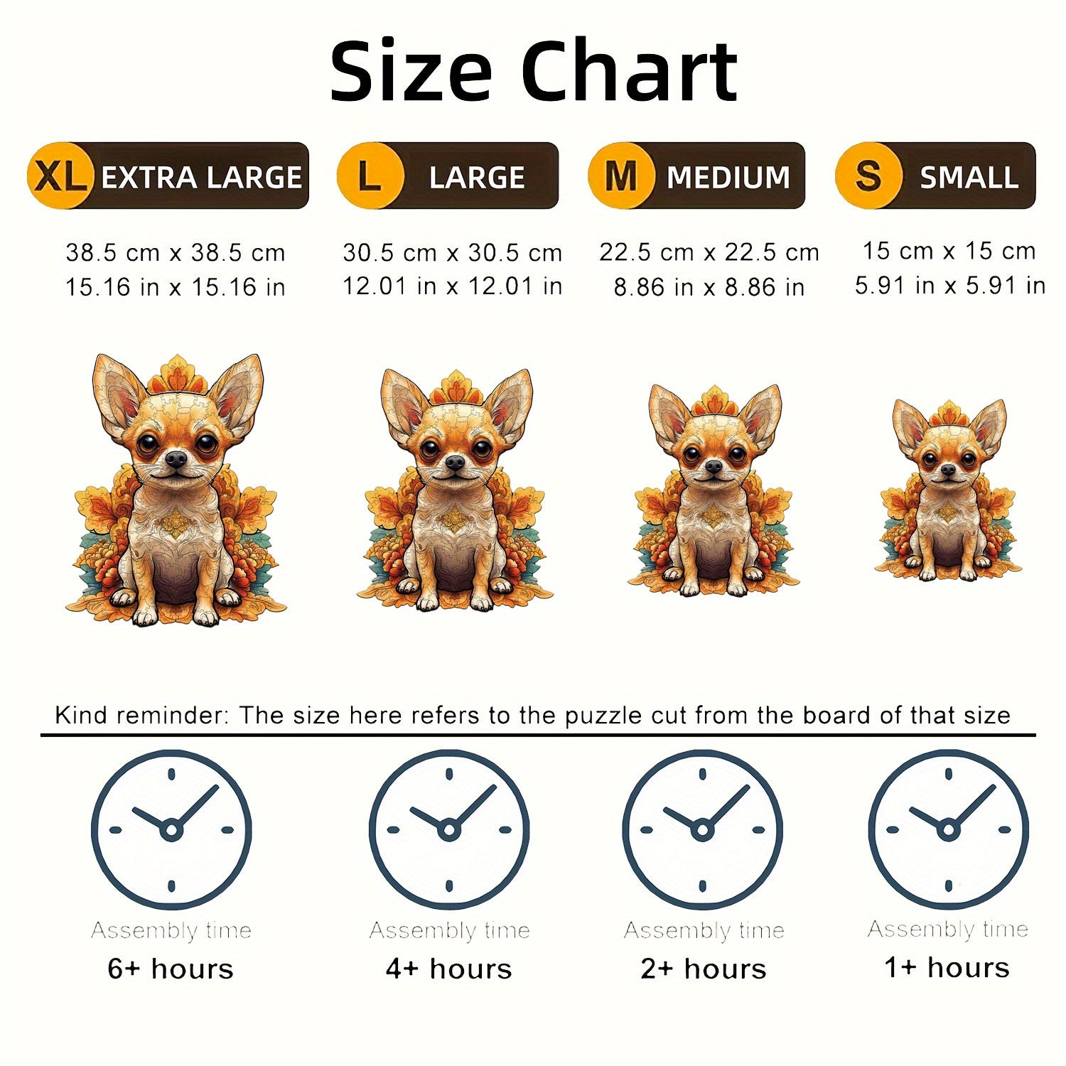 Wooden Puppy in Flower Cluster 3D Puzzle Toy