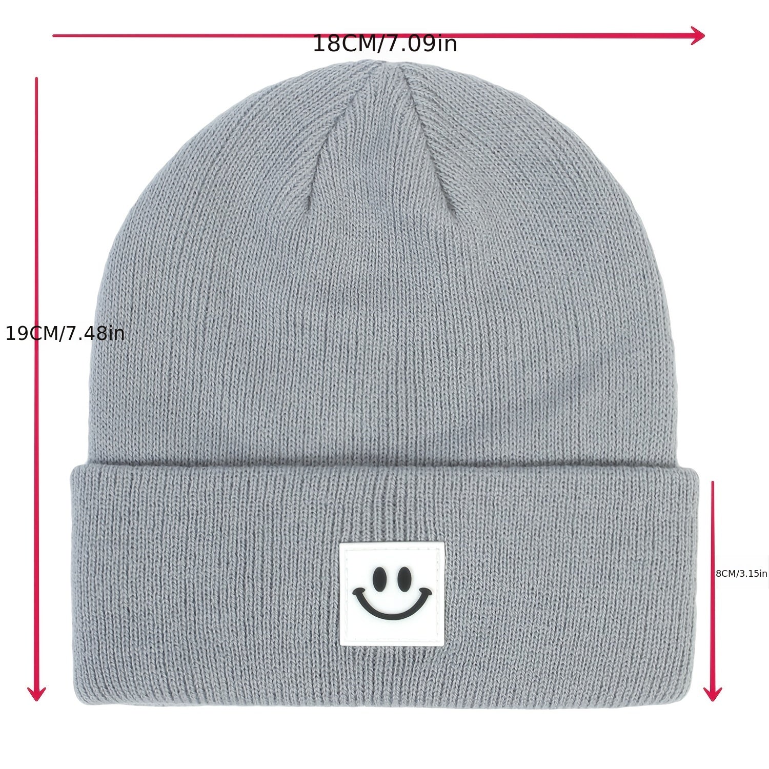 Toddler Beanie Knit Hat Smiley Face Winter Cap