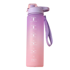 1000ml Gradient Sports Water Bottle with Time Marker