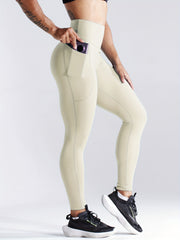 High Waist Side Pocket Running Cropped Pants