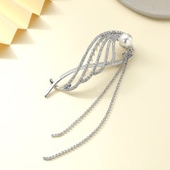 Vintage Angel's Wings Rhinestone Metal Twist Clip Hair Jaw Clip