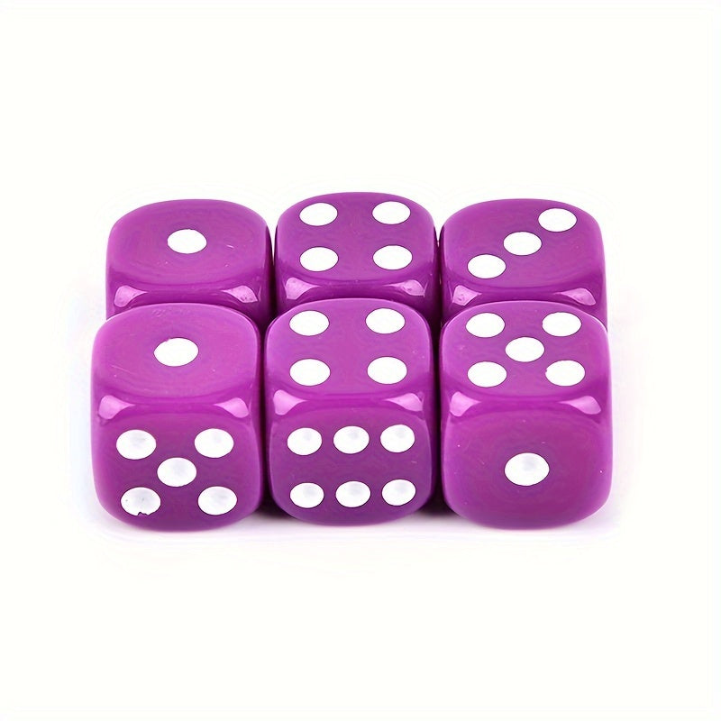 6pcs Acrylic Round Corner Dices 16mm for Party Games