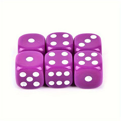 6pcs Acrylic Round Corner Dices 16mm for Party Games