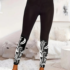 Floral Print High Rise Leggings