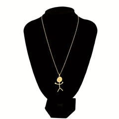 Hip Hop Fun Graffiti Necklace Titanium Steel Chain