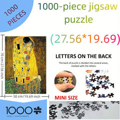 1000 Piece Paper Puzzle Klimt's The Kiss Replica