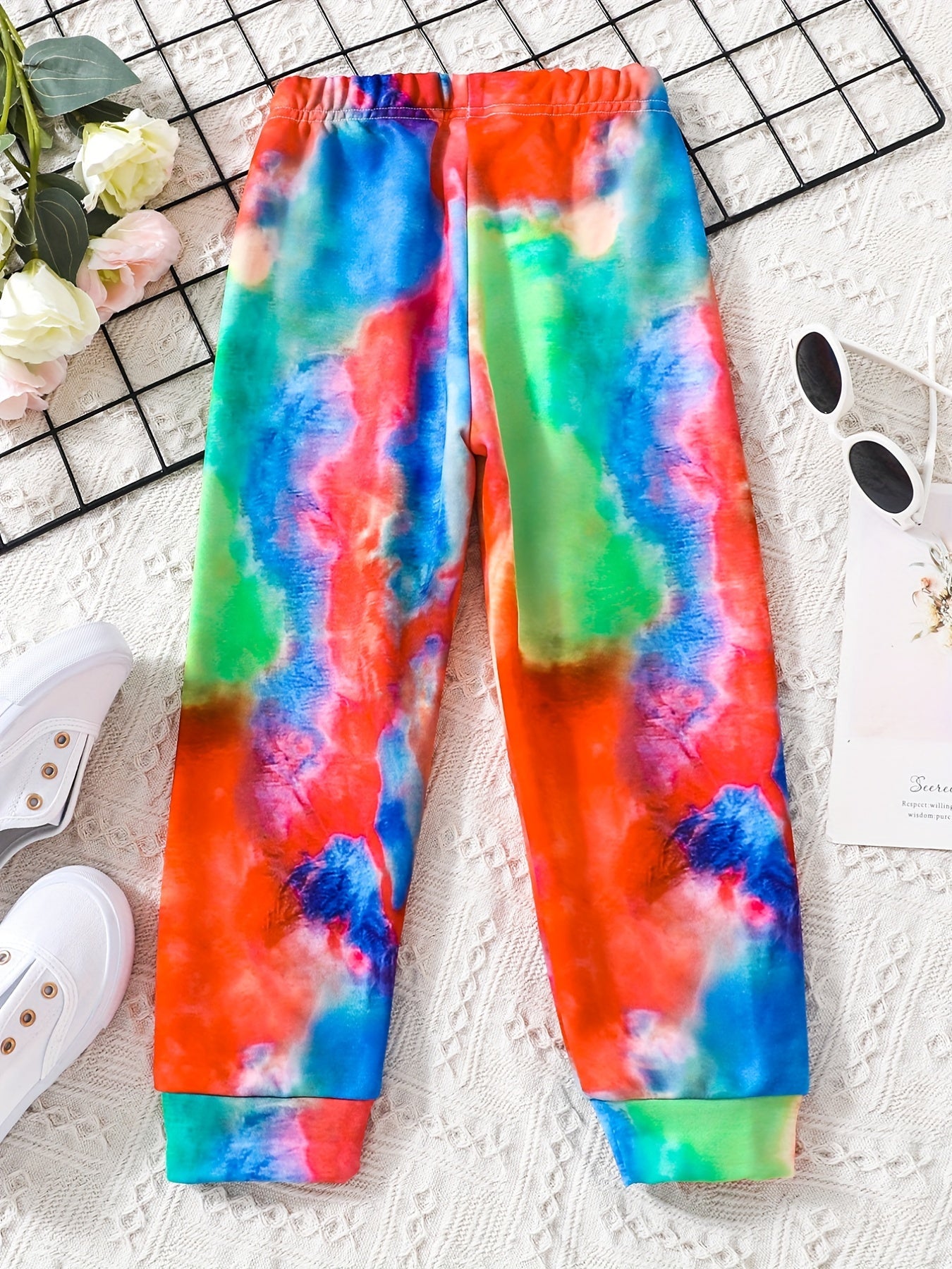 Girls' Tie Dye Joggers High Waist Sweatpants Kids Clothes