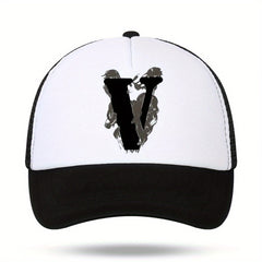 Unisex Sunshade Breathable Baseball Cap with V Embroidery